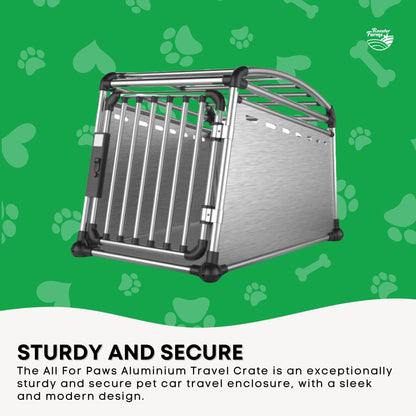 Aluminium Dog Travel Crate 63x68x88cm - Large Pet Car Transport Cage Kennel Box