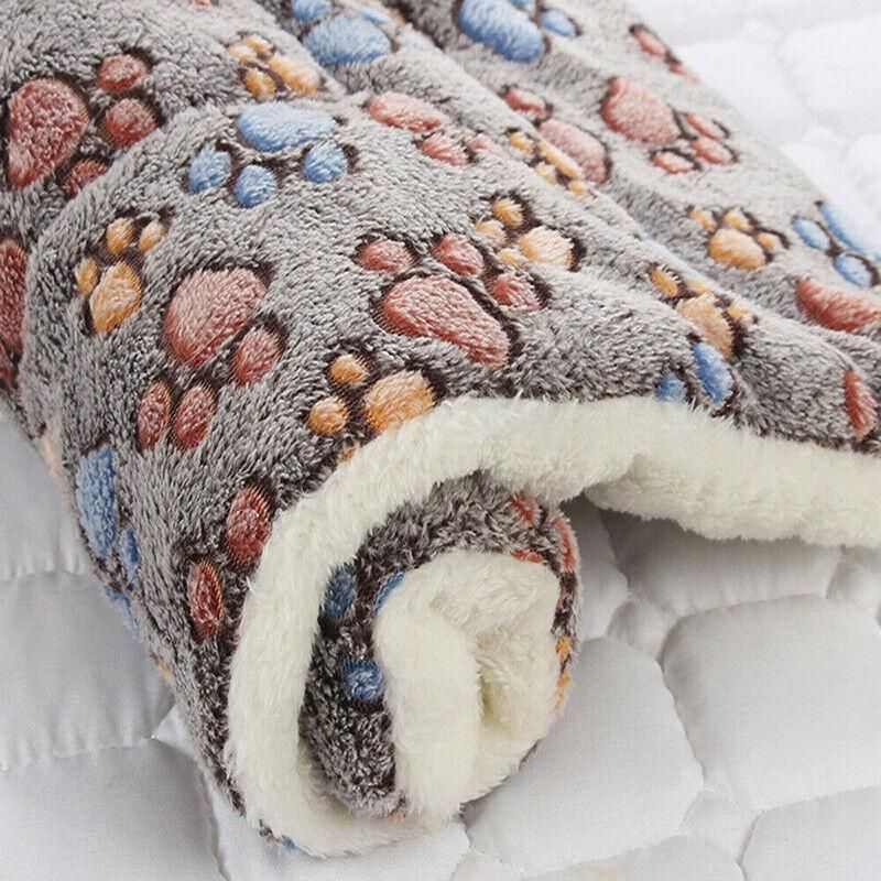 L Size Puppy Dog Cat Cushion Mattress Blanket Bed Soft Warm Pad Winter Kennel House - Navy Cat
