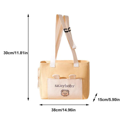 Portable Breathable Adjustable Crossbody Pet Carrier Bag Large Capacity for Pet - Blue