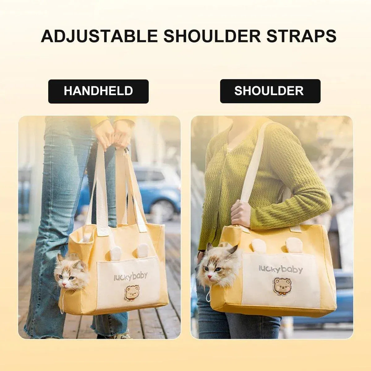 Portable Breathable Adjustable Crossbody Pet Carrier Bag Large Capacity for Pet - Blue