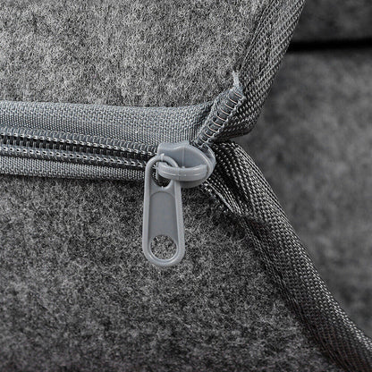 Felt Cat Tunnel Bed Donut Cave Nest for Kittens and Small Pets 50x30cm - Dark Grey