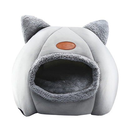 Cat Bed Winter Warm Enclosed Pet House Cozy Indoor Sleeping Nest for Cold Weather - XL