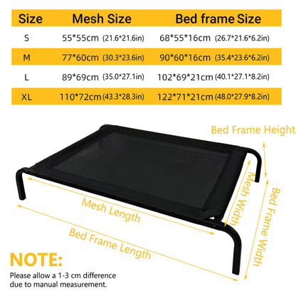 Heavy Duty Pet Raised Bed Elevated Trampoline Hammock Cat Dog Raised Deluxe - Replacement Mesh-S
