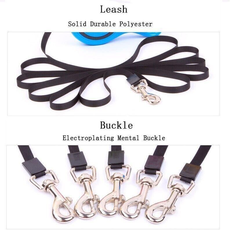 5M Dog Lead Leash Strong Retractable Extendable 5M Lockable Heavy Duty 15Kg - Yellow