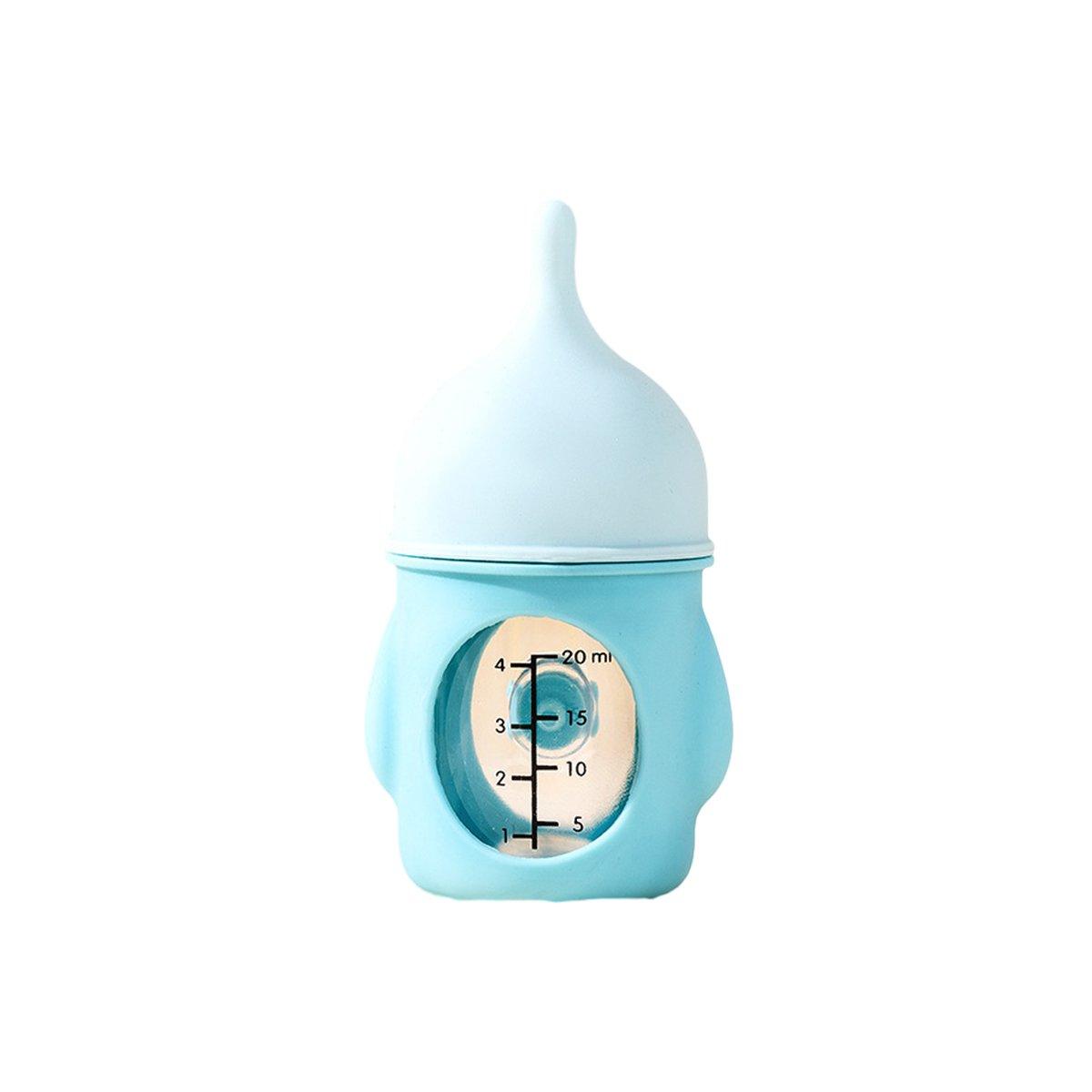 Silicone Pet Milk Feeding Bottle with Scale for Small Puppies and Kittens 20ml 80ml - 20ml-Pink