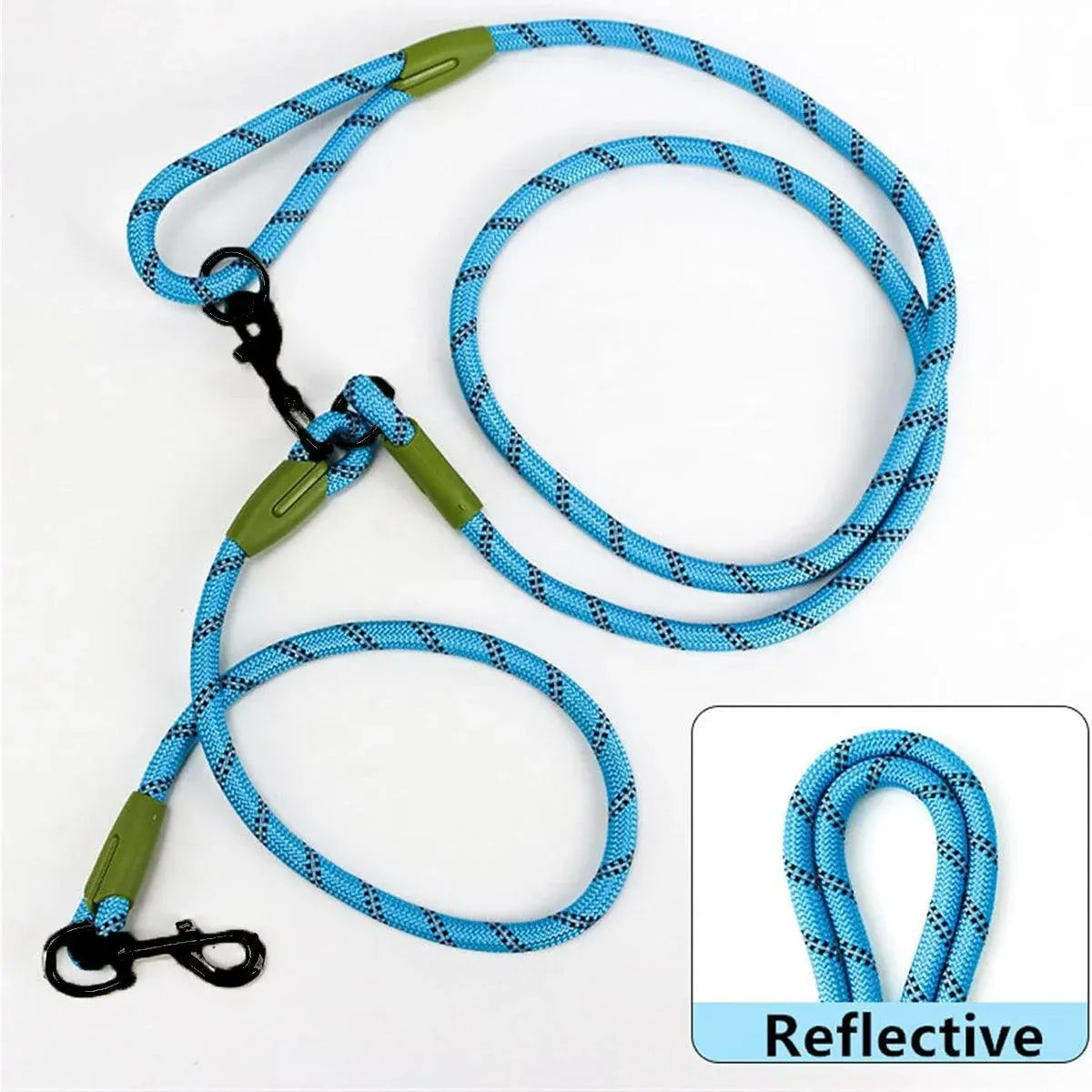 Adjustable Diagonal Dog Walking Leash Hands Free Crossbody Pet Lead Dogs - Purple