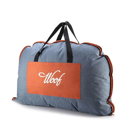 Portable Folding Pet Kennel Zippered Outdoor Dog Bed Travel Mat Waterproof - Blue
