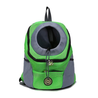 S Size Puppy Travel Mesh Pet Dog Carrier Backpack Front Travel Portable Shoulder Bag - Blue