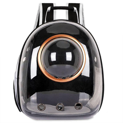 Travel Space Capsule Dog Cat Bag Breathable Outdoor Pet Backpack Carrier - Black