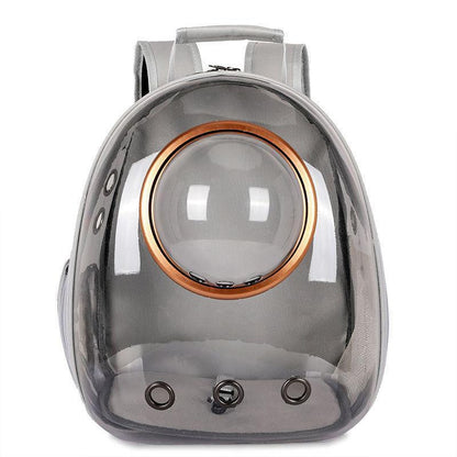 Travel Space Capsule Dog Cat Bag Breathable Outdoor Pet Backpack Carrier - Black