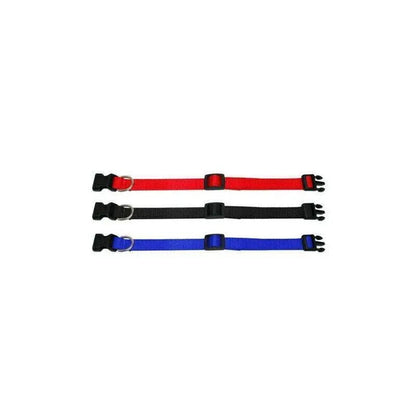 L Size Dog Puppy Pet Collar Adjustable Nylon Toy Large Pink Blue Red Black - Grey