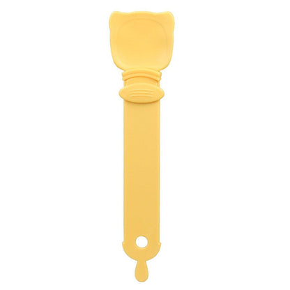 Cat Strip Scoop Squeezer Feeder Snack Spoon Easy Cat Feeding Treats - White