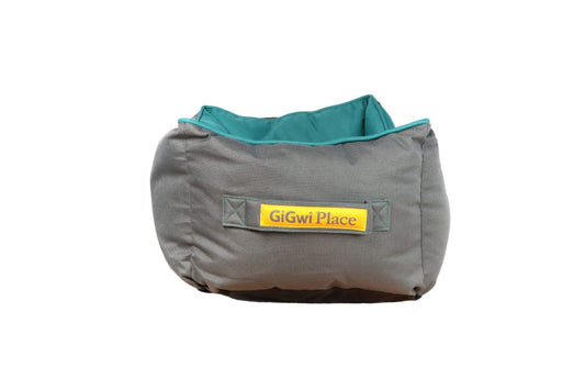 GiGwi Premium Dog Bolster Bed Green/Grey